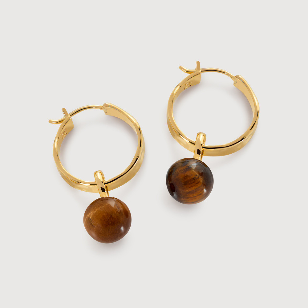 Round Gemstone Huggies | Monica Vinader (Global)