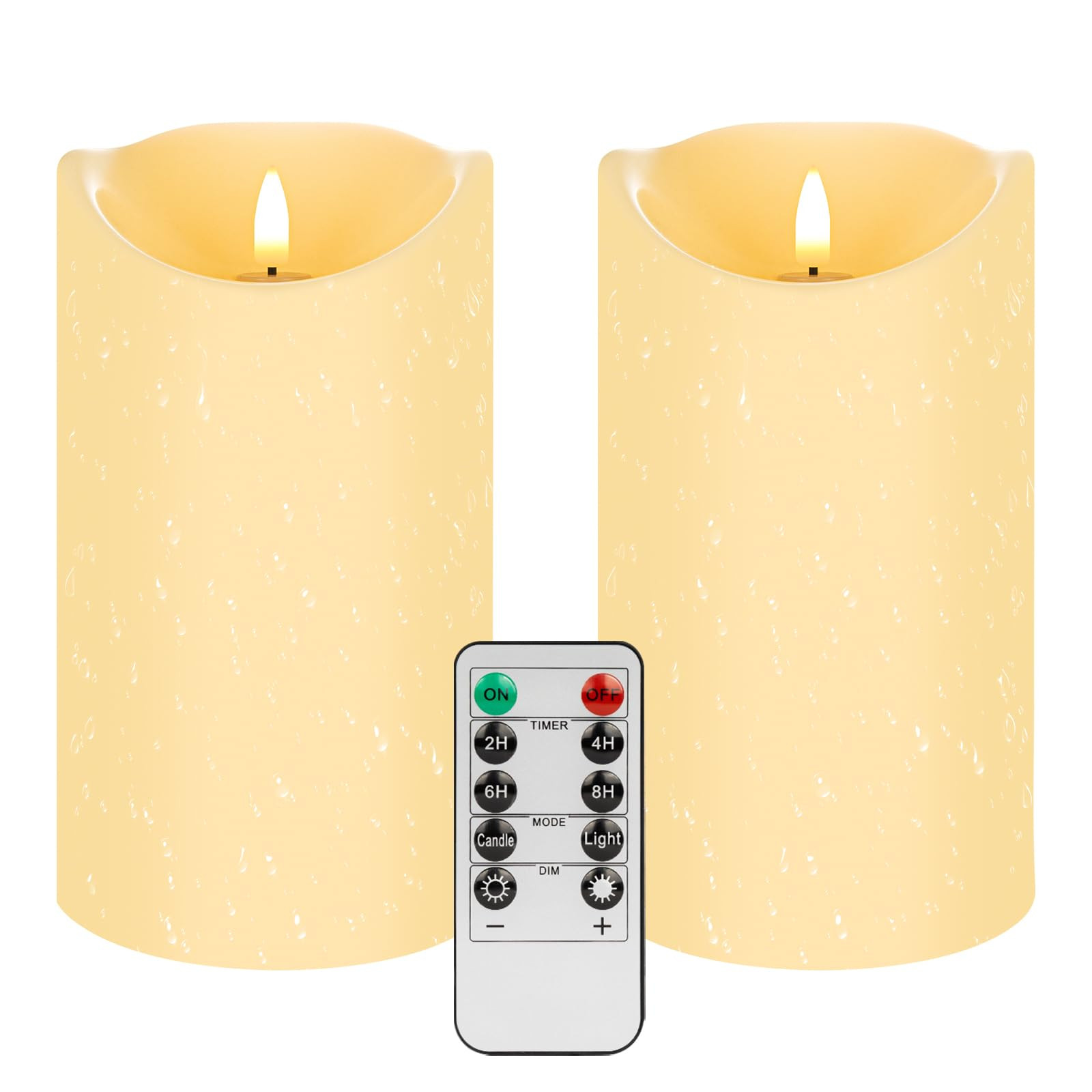 ANGELLOONG Waterproof Flameless Candles with Remote, 6"x4" Outdoor Battery Operated Candles with ... | Amazon (US)