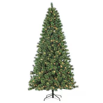 Sterling Tree Company 9-ft Cashmere Pine Pre-lit Artificial Christmas Tree with Incandescent Ligh... | Lowe's