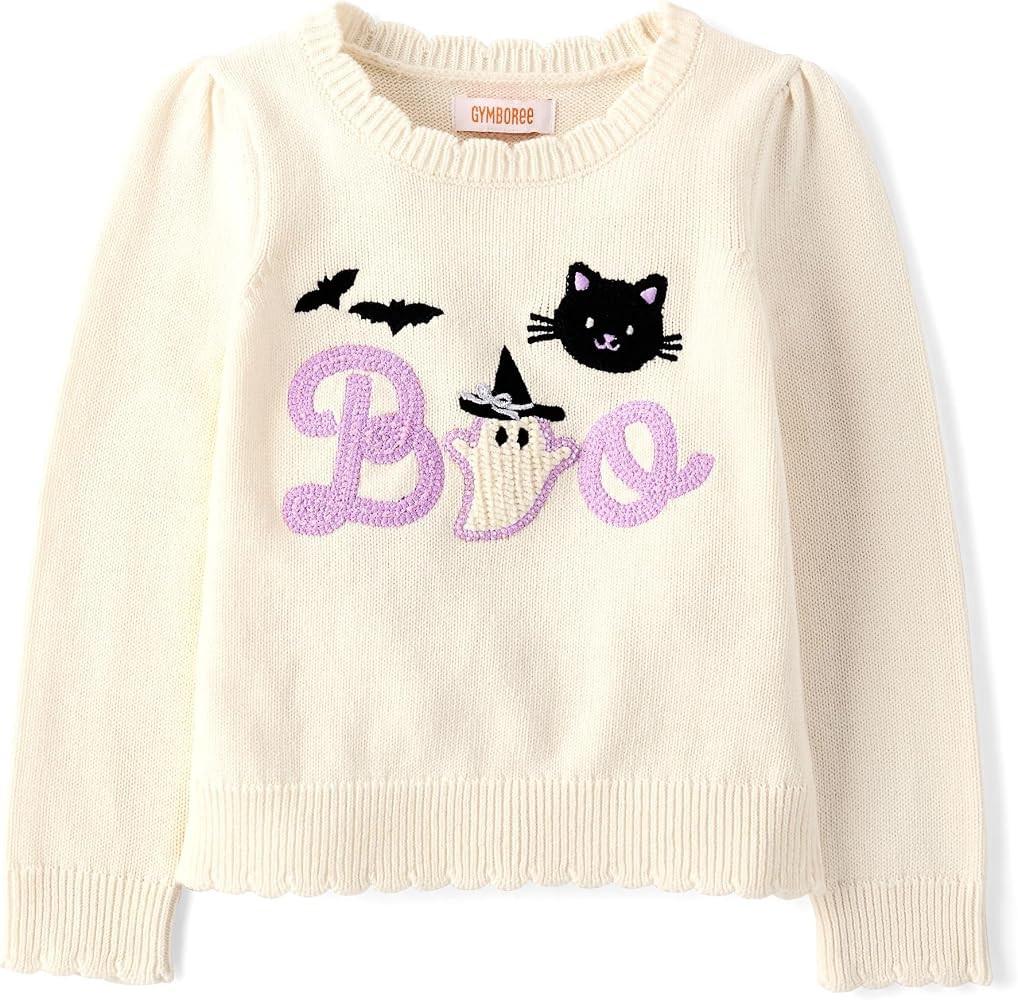 Gymboree Girls' and Toddler Embroidered Crew Neck Sweaters | Amazon (US)