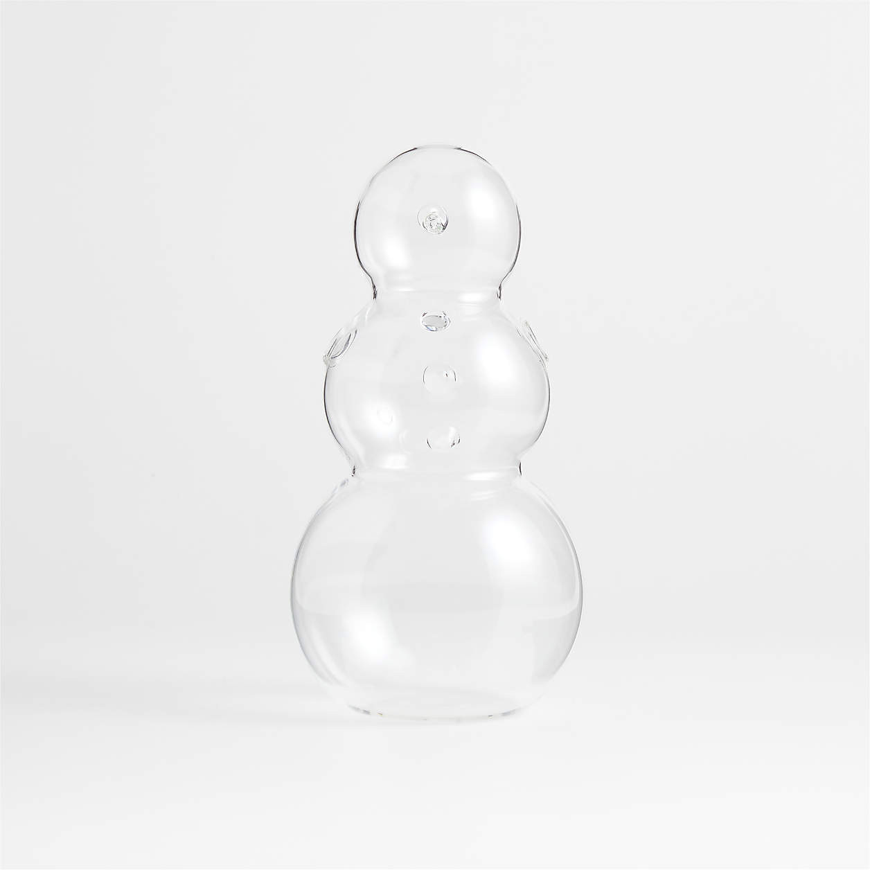 10" Glass Decorative Holiday Snowman + Reviews | Crate & Barrel | Crate & Barrel