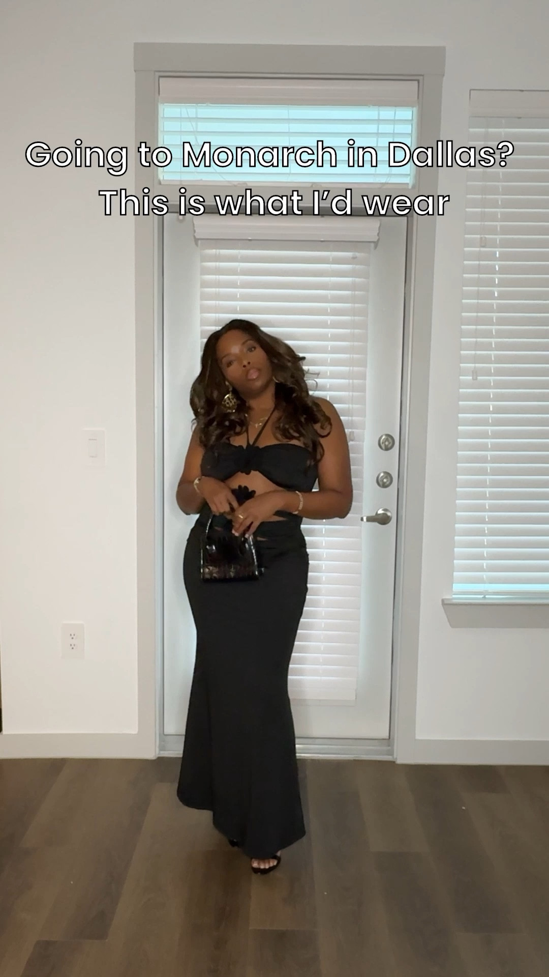 Going to dinner at Monarch in Dallas? Here’s something I’d wear. Monarch is a fine dining restaurant with high class vibes so a black dress never fails because black always looks sleek, sexy & sophisticated. This dress in particular is fun because it has cut outs with a flower detail (perfect for vacation also!) A simple black strap heel is just enough & the mini purse pulls it together with the hold accents! 

#LTKFindsUnder50 #LTKMidsize #LTKStyleTip