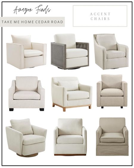 AMAZON FINDS - accent chairs

Living room chair, swivel chair, cozy accent chair, neutral accent chair, accent chair, arm chair, amazon, Amazon home, Amazon finds, living room 

#LTKsalealert #LTKhome