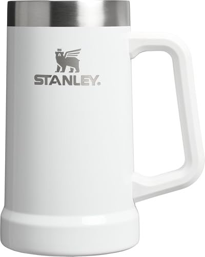 STANLEY Stay-Chill Beer Stein 24 oz | Heavy Duty Big Grip Handle | Beer Tumbler Drink Cup, Holds 2 Cans | Insulated Stainless Steel Party Mug | BPA-Free | Frost Gloss | Amazon (US)