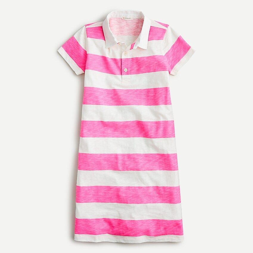 Girls' rugby-stripe polo dress | J.Crew US