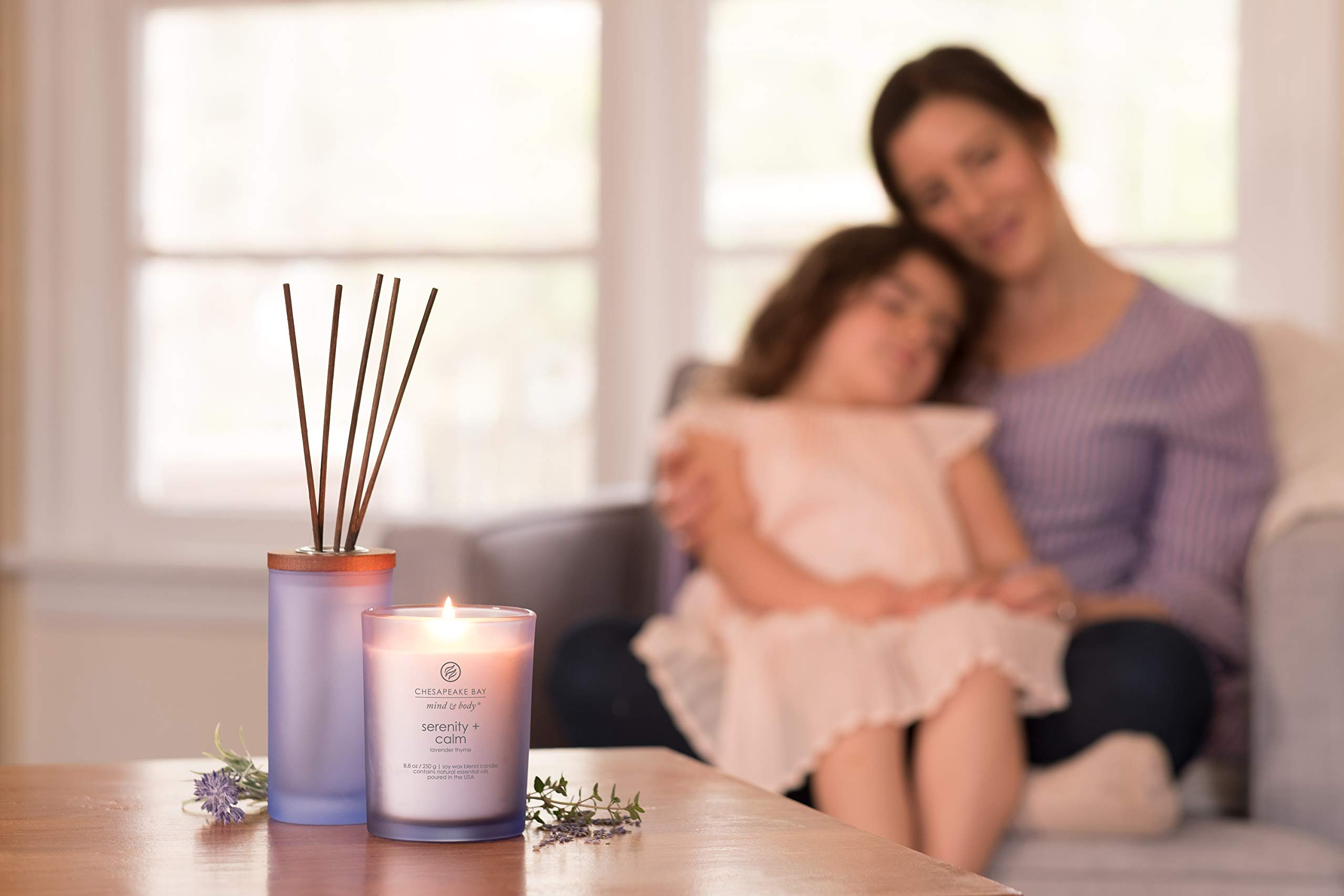 Chesapeake Bay Candle Scented Candle Serenity + Calm (Lavender Thyme) Coffee Table Home D\u00e9co... | Amazon (US)