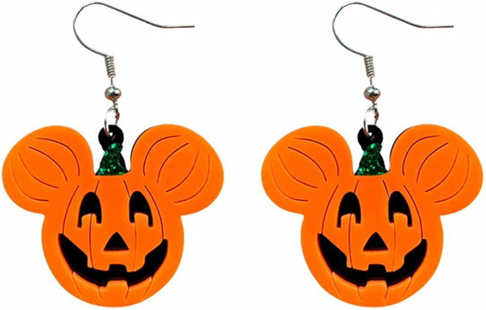 Halloween Earrings Mouse for Head Dangle Earrings Holiday Acrylic Pumpkin Eardrops Bats Dangle Je... | Amazon (US)
