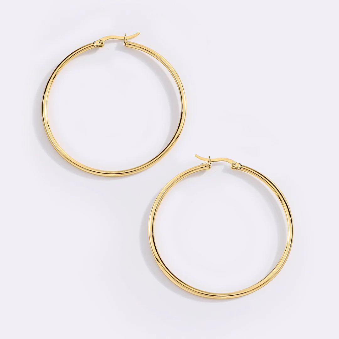 Lynette Large Hoop Earrings | Mint & Lily