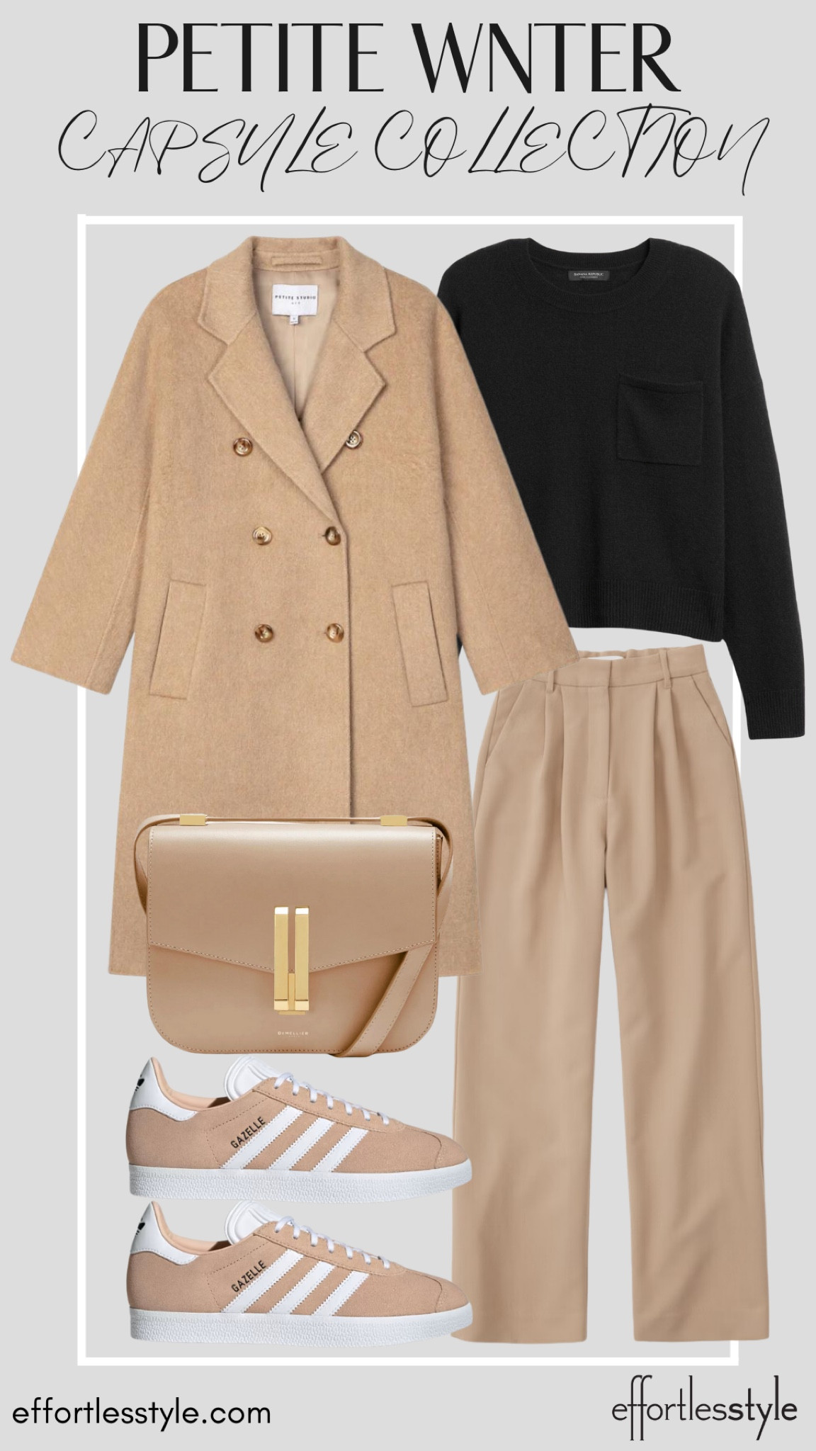 Another camel and black winter outfit for our petites…. Trousers continue to trend - think outside the box and pair your sneakers with them!

#LTKstyletip #LTKSeasonal #LTKshoecrush