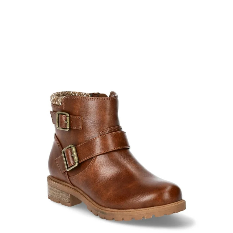 Wonder Nation Girls Sweater Knit Ankle Boots - Walmart.com | Walmart (US)