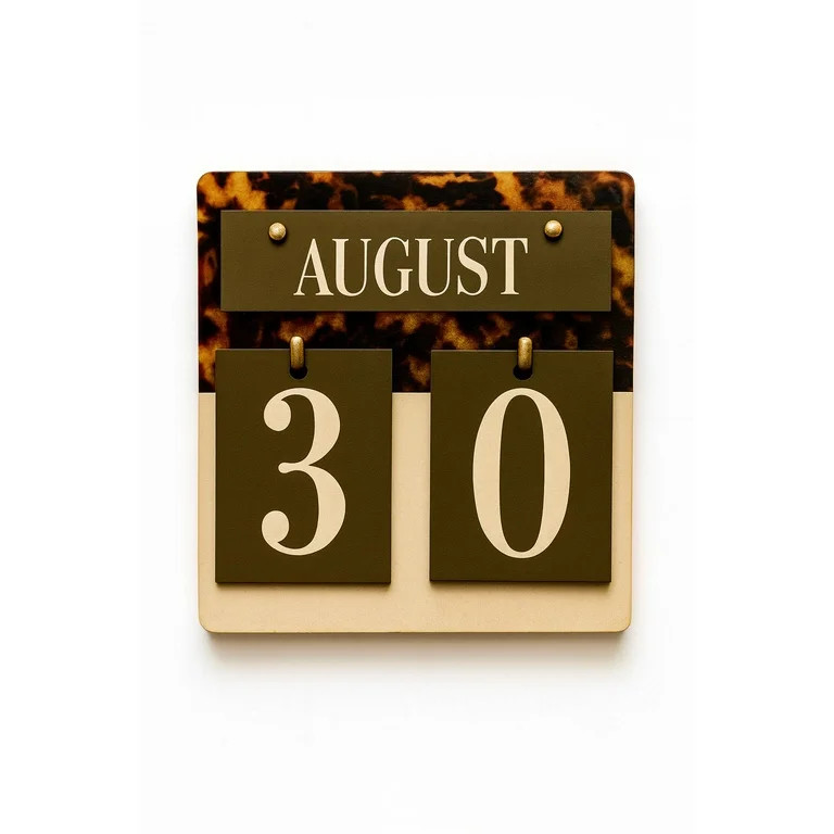 Pearhead Perpetual Desk Calendar with Easel in Tortoise Shell Design | Walmart (US)