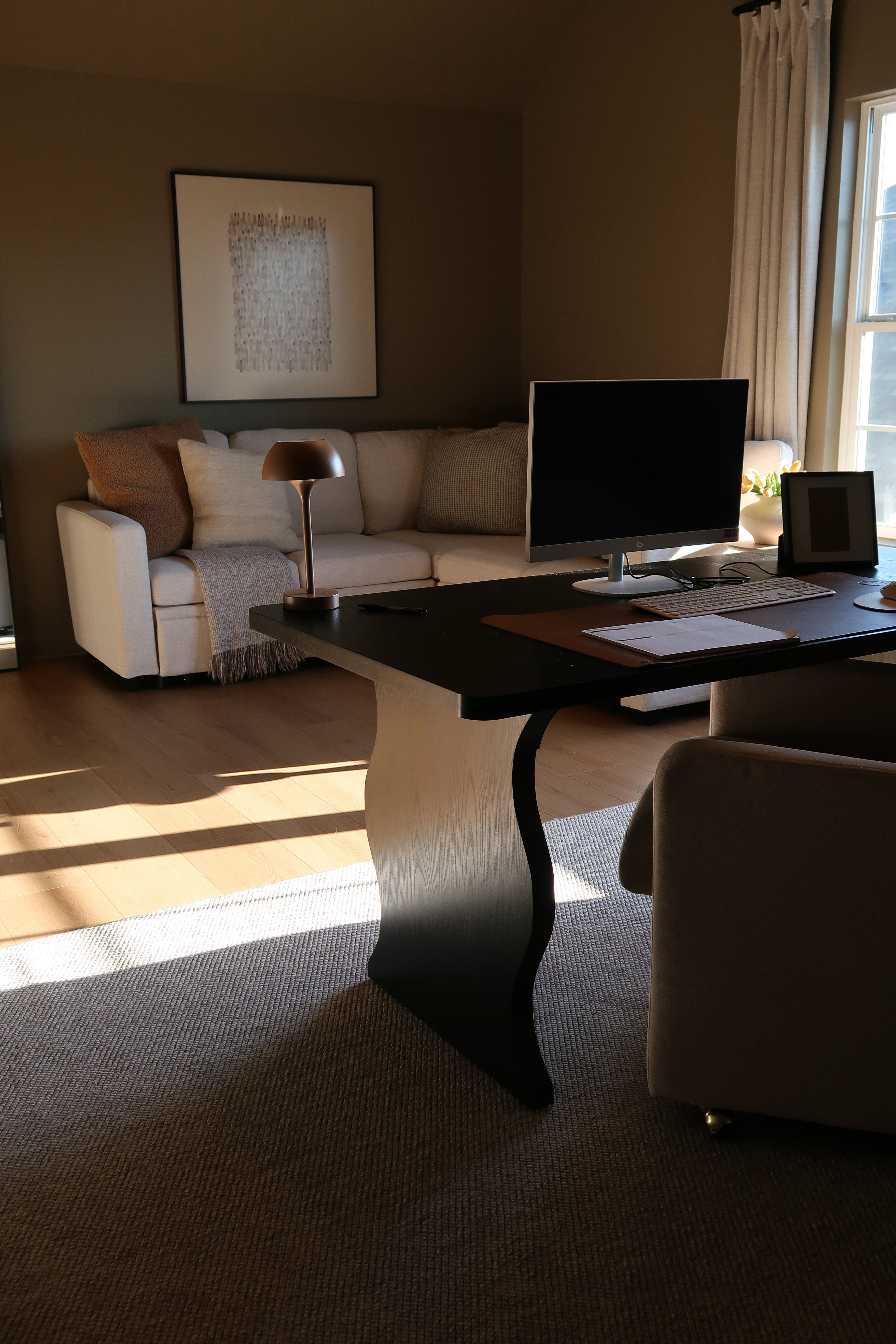 It may be Spring, but I am here for all of the moody office vibes 😍🤎 also can we take a moment for the sunlight that comes in here in the mornings!!!! I dieeeeeee ☀️

Organic modern office, home office, work from home, organic home, organic modern home, moody office. 

#LTKHome #LTKStyleTip #LTKFindsUnder50