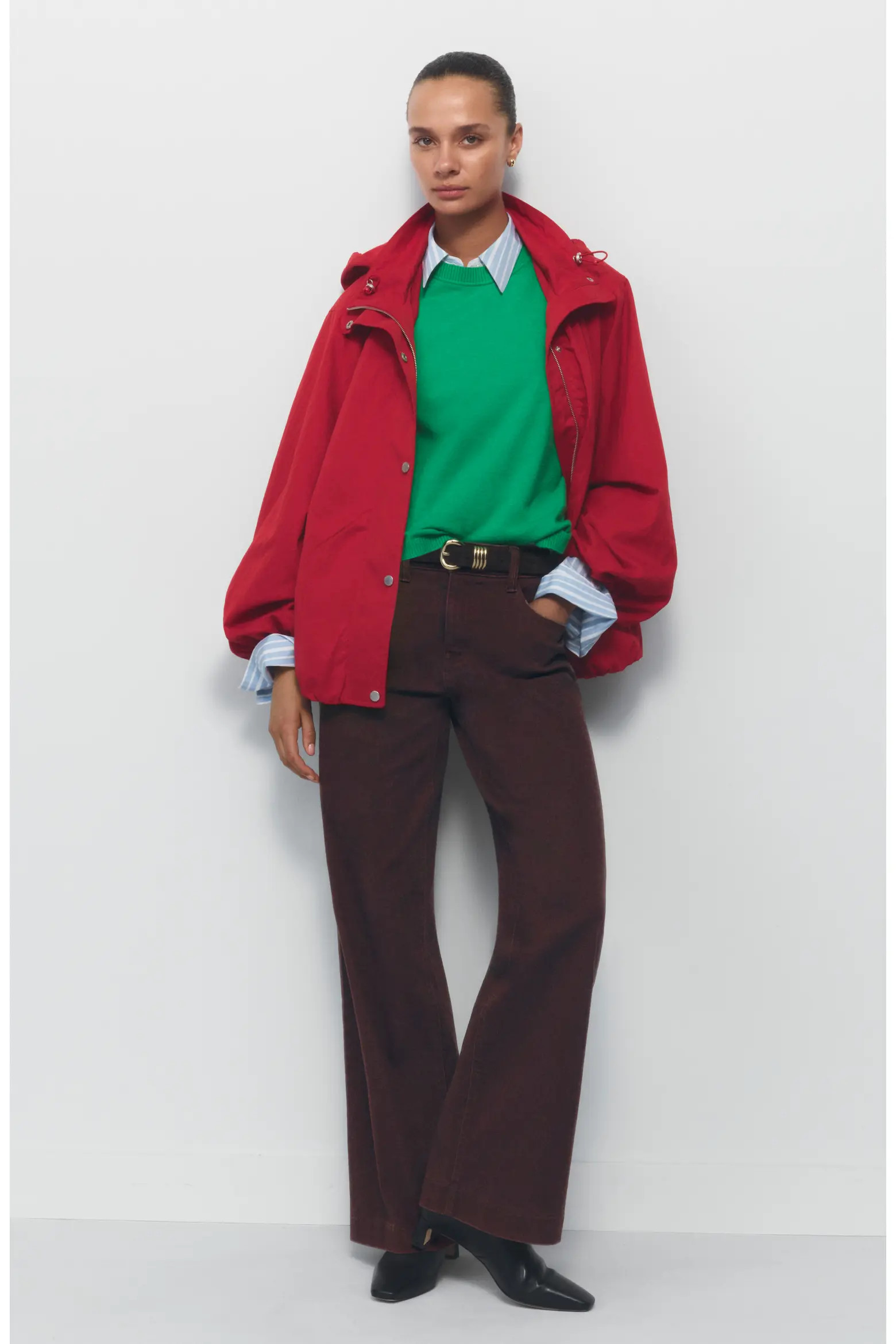 Balloon Hem Hooded Windbreaker Jacket (Women) | Nordstrom | Nordstrom