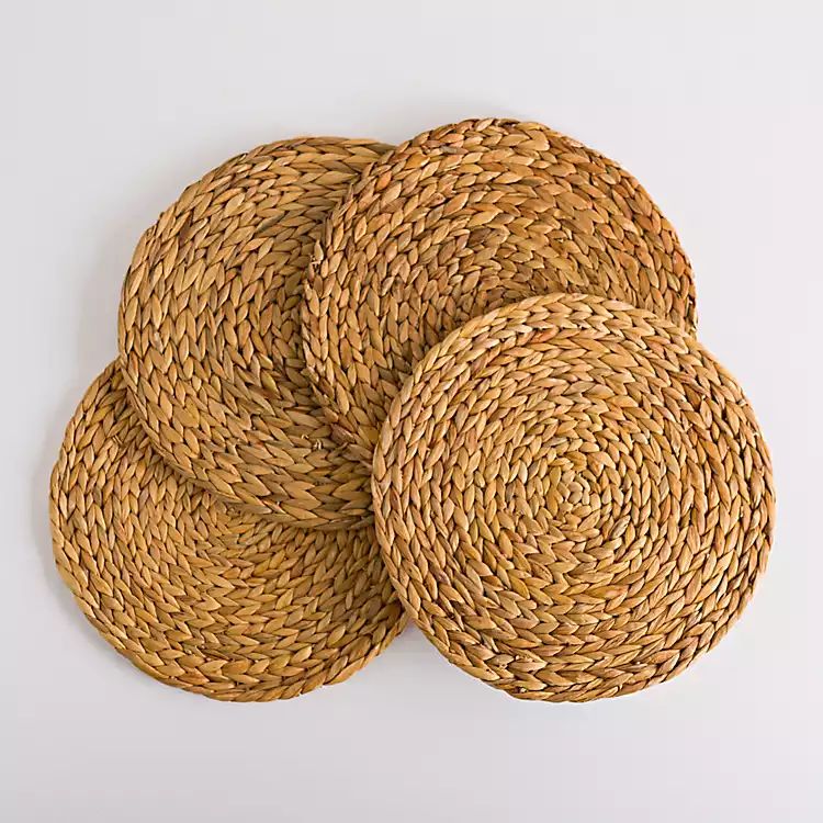 Natural Seagrass Woven Round Placemats, Set of 4 | Kirkland's Home