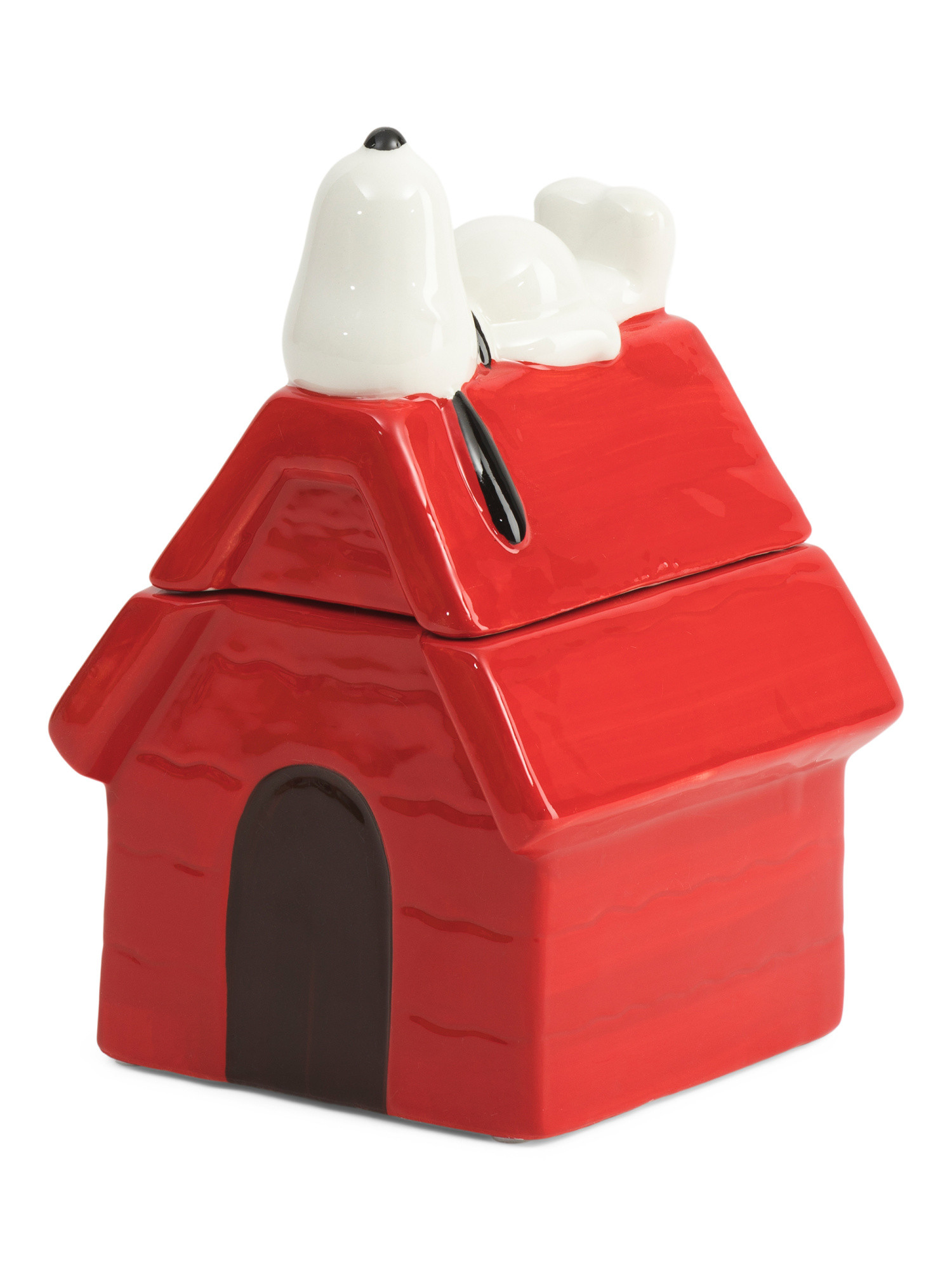 7x7x9.5in Peanuts Snoopy On House Sculpted Ceramic Cookie Jar | TJ Maxx