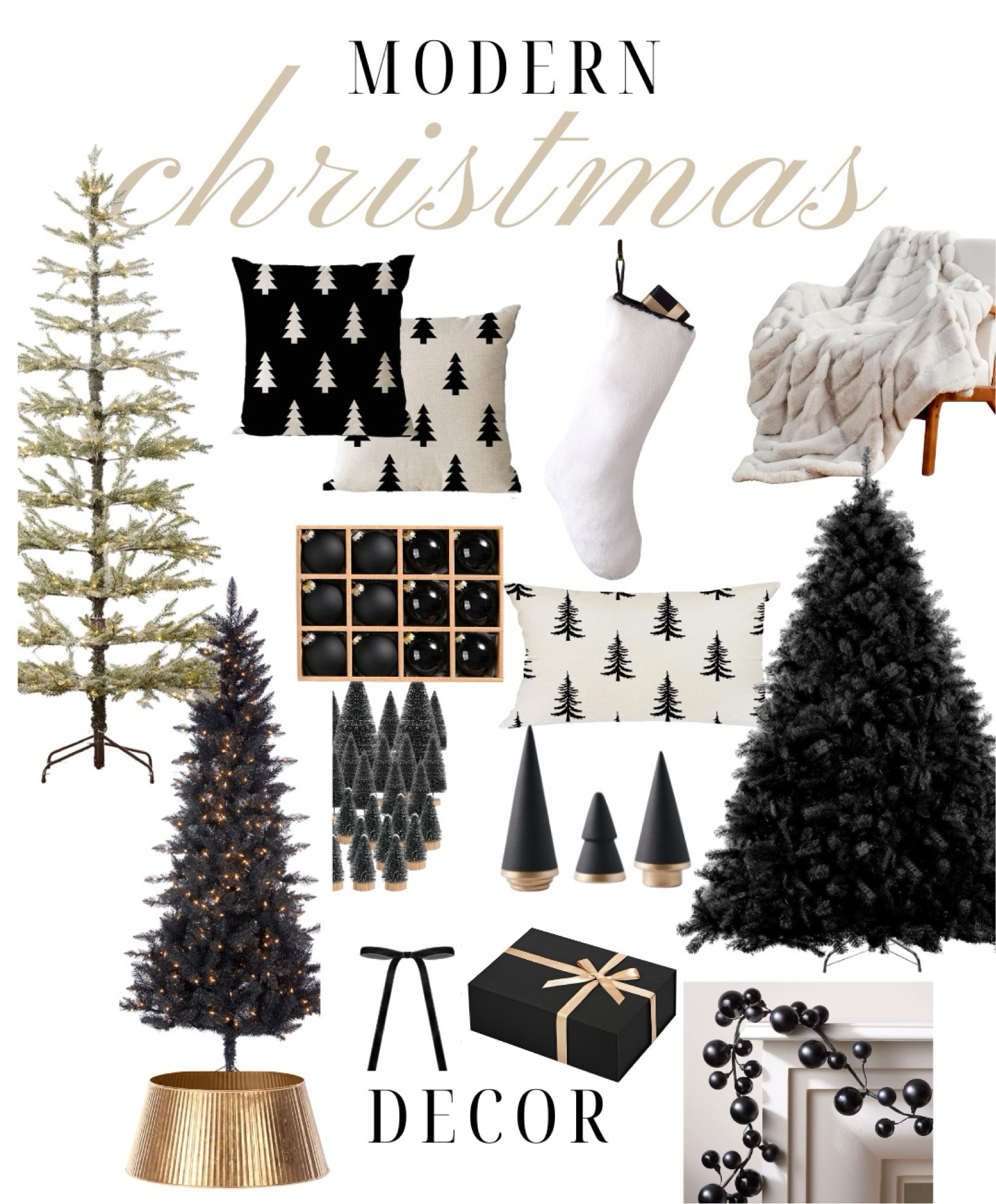 Modern Christmas in black, white, and cozy neutrals. A chic and festive holiday decor!

#LTKSeasonal #LTKHoliday #LTKHome