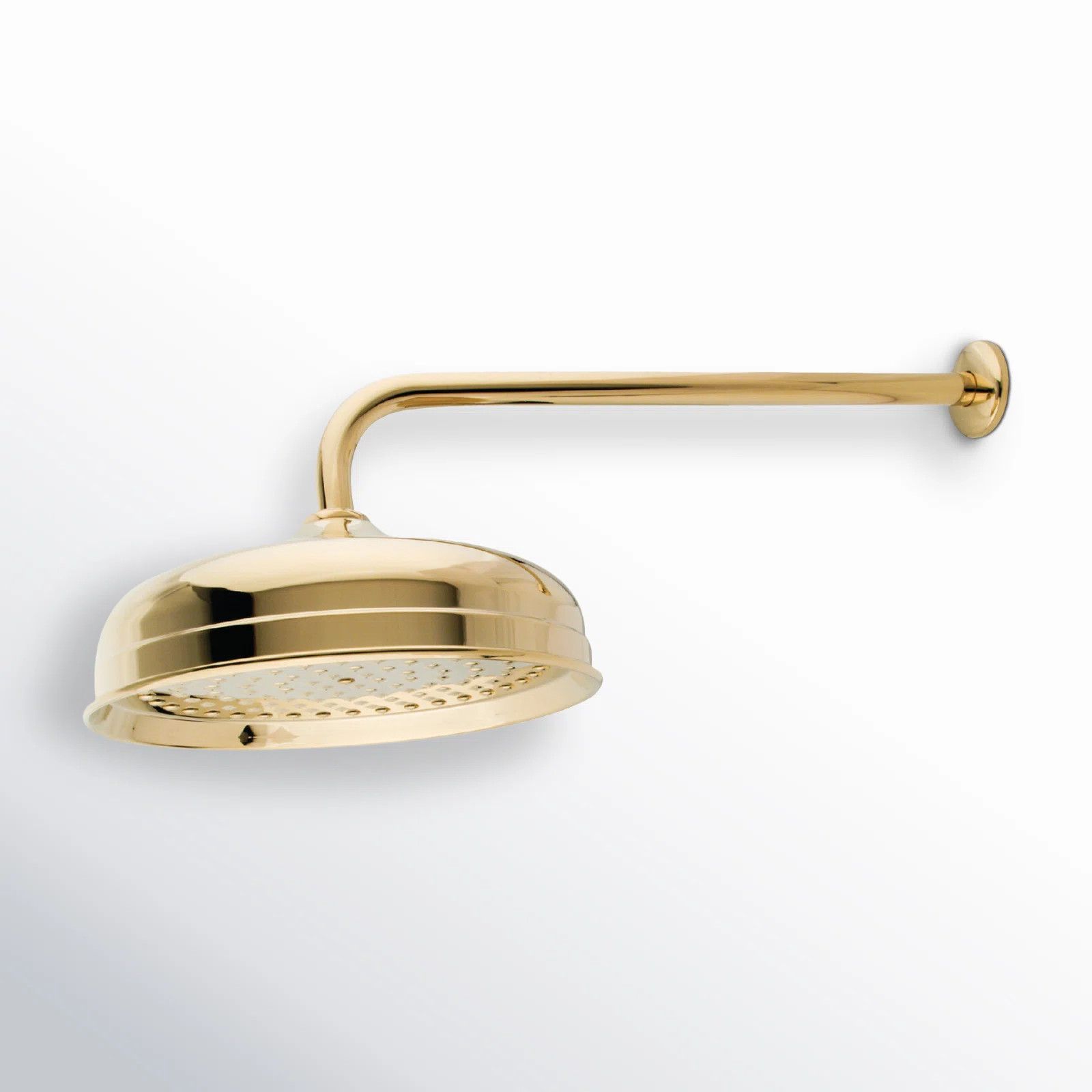 Kingston Brass Shower Scape 10-Inch Round Raindrop Brass Shower Head with 17-Inch Shower Arm K225... | Wayfair North America