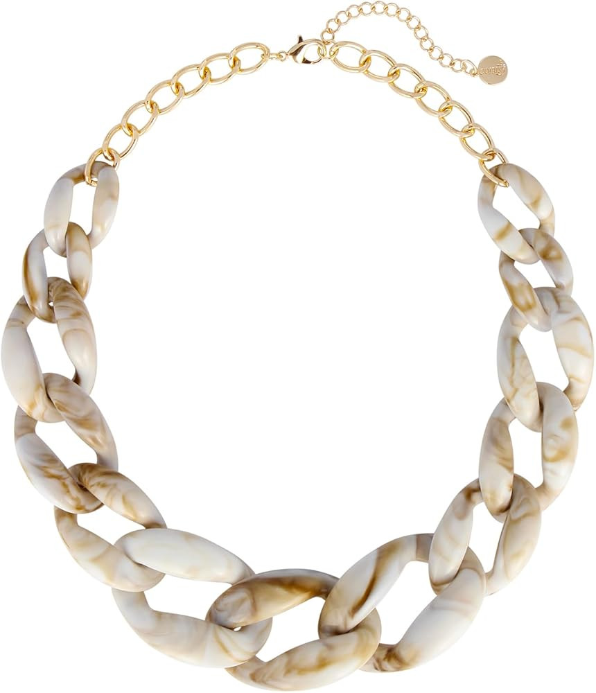 Coiris Statement Chunky Acrylic Chain Link Choker Necklace Fashion Women Collar Necklaces Acrylic... | Amazon (US)