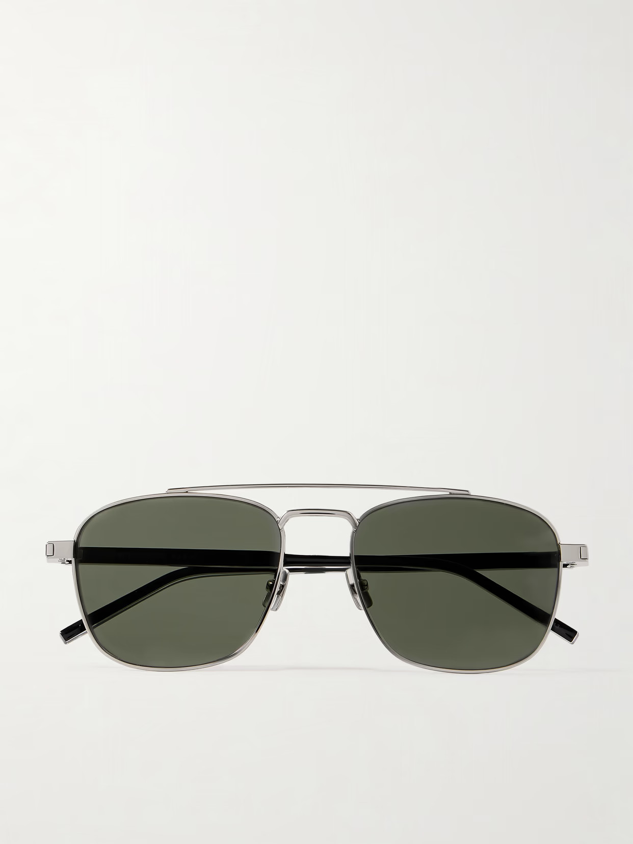 SAINT LAURENT EYEWEAR - Aviator-style Acetate And Silver-tone Sunglasses - One size | NET-A-PORTER (US)