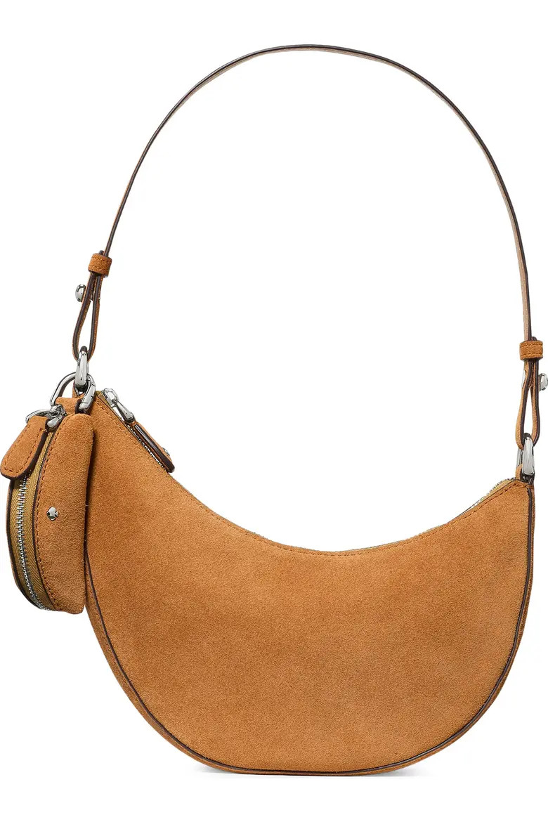 Kate Spade New York mini duo suede crossbody bag in Garden Soil at Nordstrom | Nordstrom