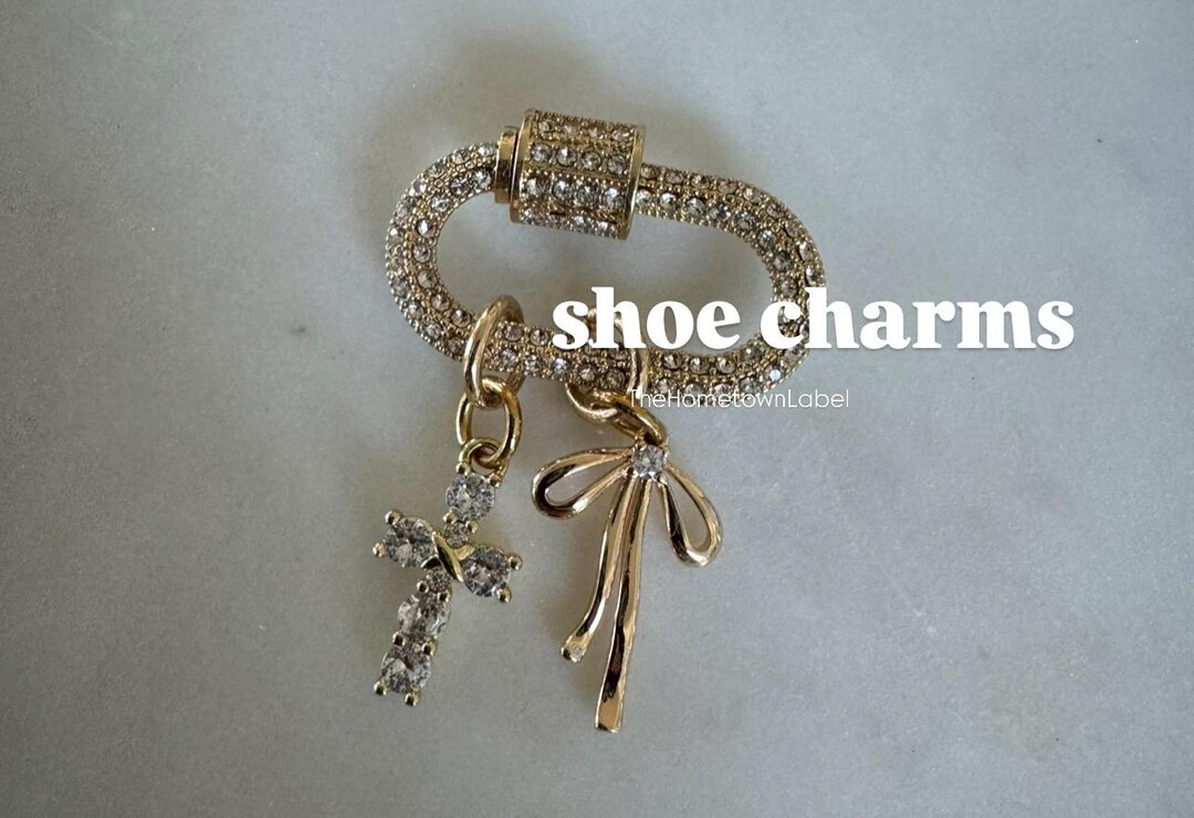 Shoe Charms, Shoe Lace Charms, Gold Charms, Charms for Shoes, Shoelace Charms, Gold Charms, Gems,... | Etsy (US)