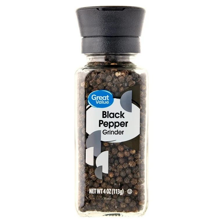 Great Value Black Pepper Grinder, 4 oz | Walmart (US)