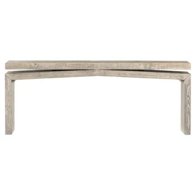Kathy Kuo Home Rayan Rustic Lodge Grey Reclaimed Pine Console Table, the reclaimed russian oak parsons dupe