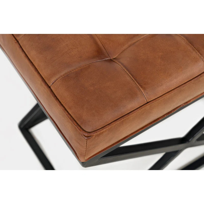 Pearson Leather Ottoman | Wayfair North America