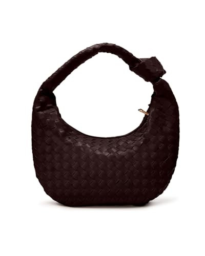Woven Purse - Woven Tote Bag for Women - Large Hobo Bags - Knotted Slouchy Shoulder Handbags - Soft Vegan Leather | Amazon (US)