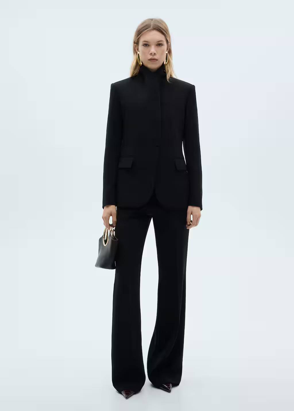 Wideleg suit trousers black - Women - 18 - MANGO | Mango (US/MX/AU)