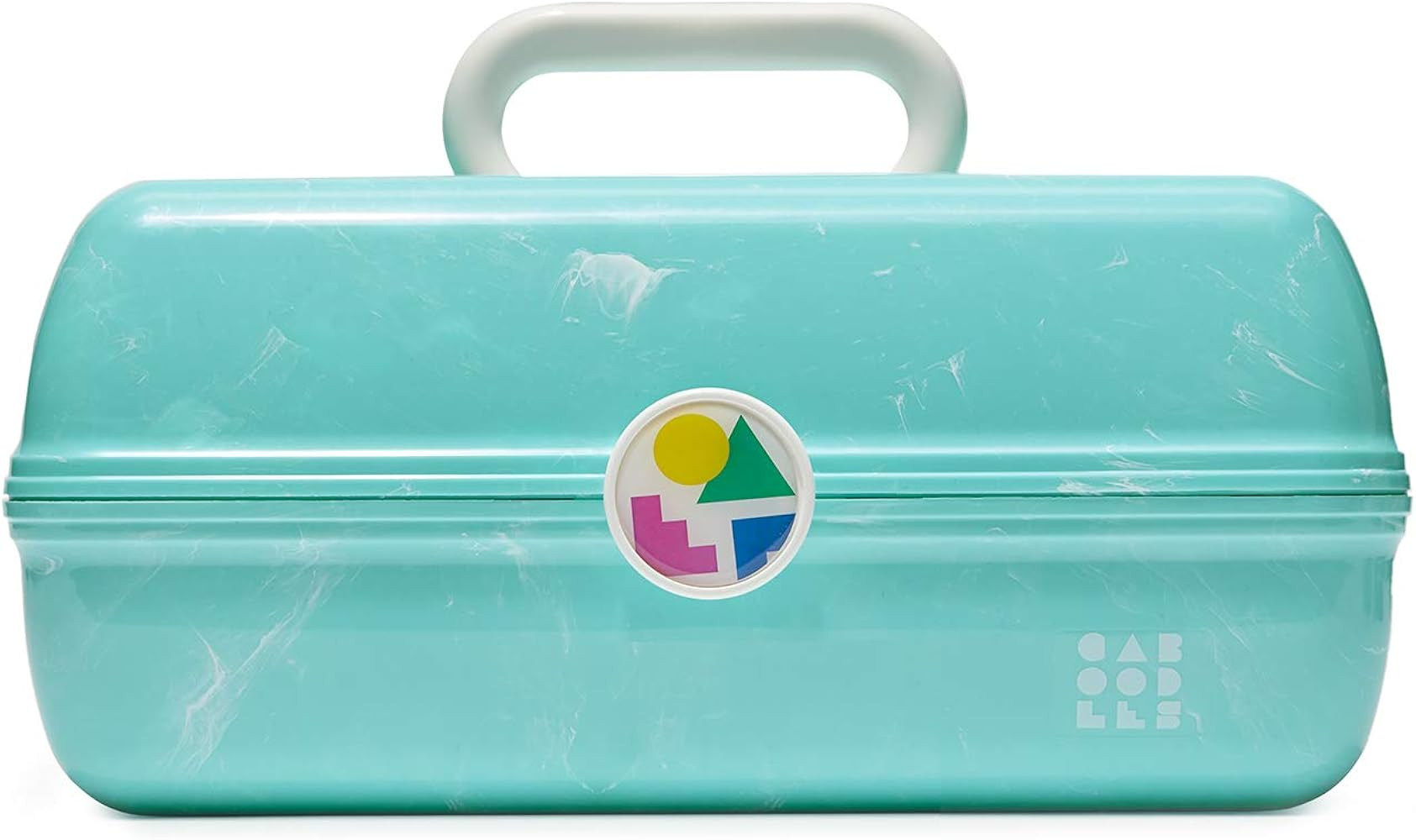 Caboodles On-The-Go Girl Makeup Box, Turquoise on Marble, Hard Plastic Makeup Organizer Box, Buil... | Amazon (US)