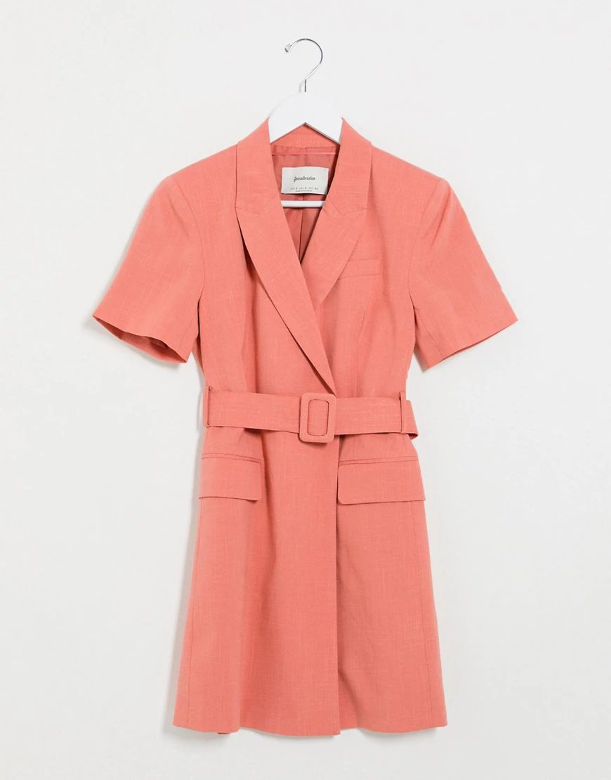 Stradivarius blazer dress in pink | ASOS (Global)