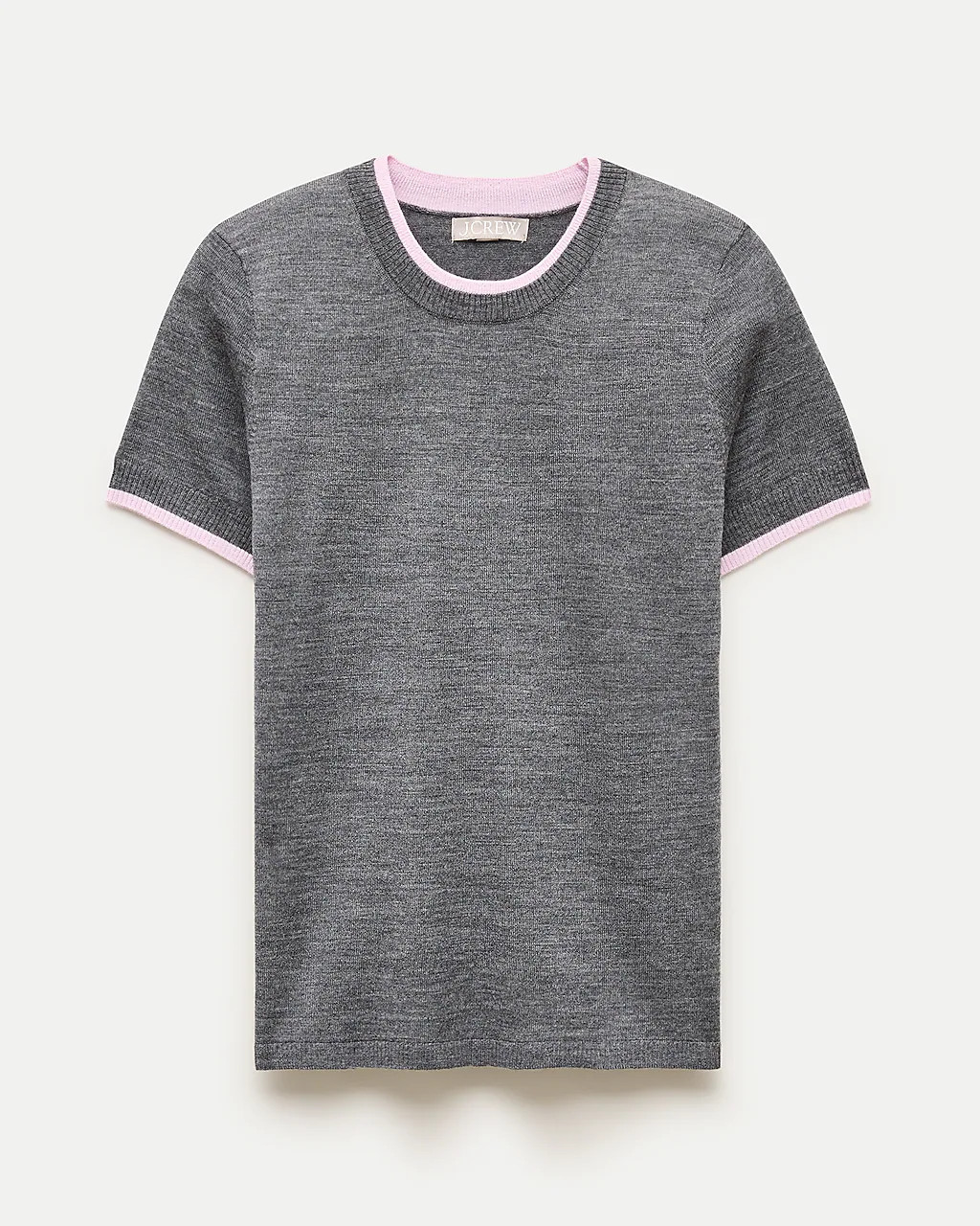 Sweater-tee in contrast-trim merino wool | J. Crew US