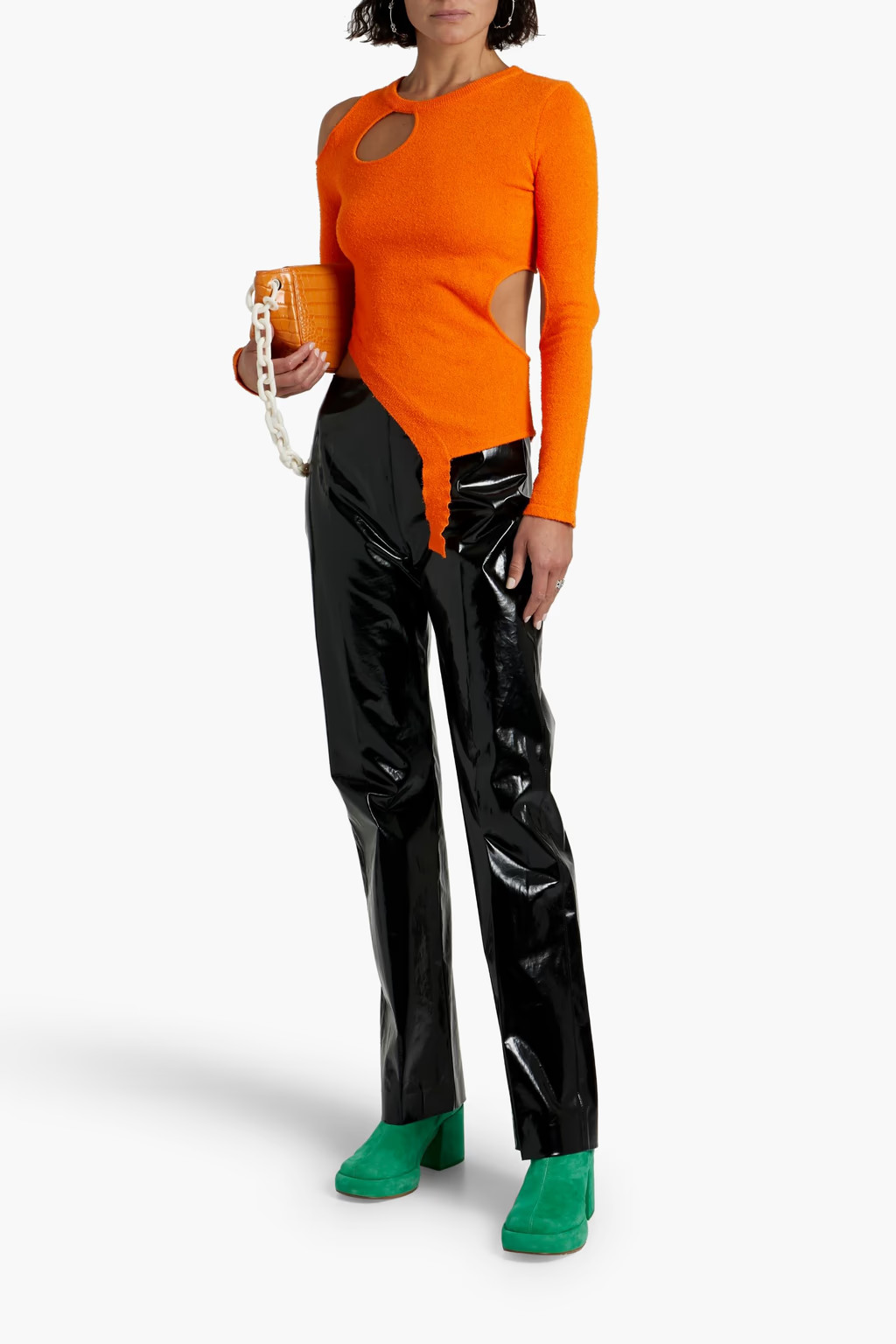 Bonnie asymmetric cutout slub cotton top | The Outnet (APAC)