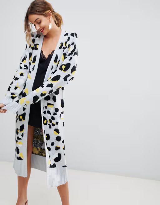 Lost Ink Cardigan In Leopard Print | ASOS UK