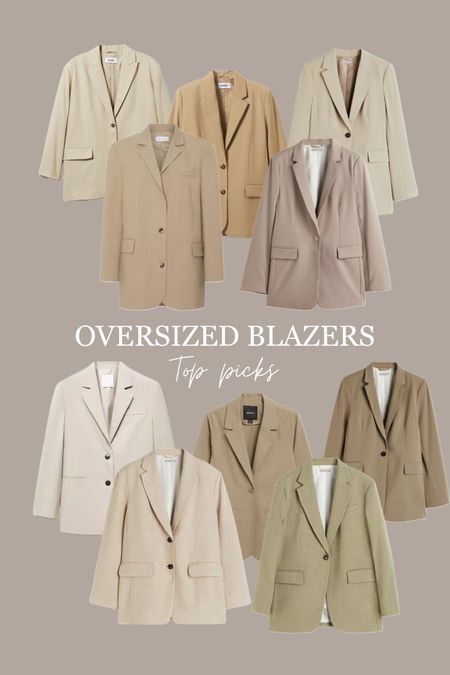 Oversized blazers, blazers, cream blazers, beige blazers. 

#LTKstyletip #LTKSeasonal #LTKeurope
