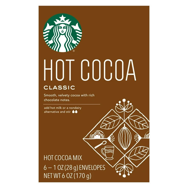 Starbucks Classic Hot Cocoa Mix, 6 Count Box | Walmart (US)