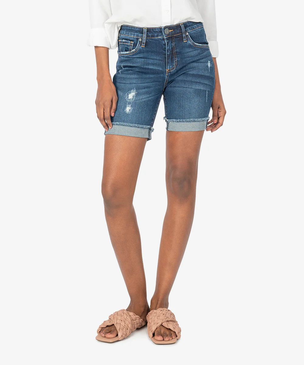 Catherine Mid Rise Boyfriend Short (Animating Wash) - Kut from the Kloth | Kut From Kloth