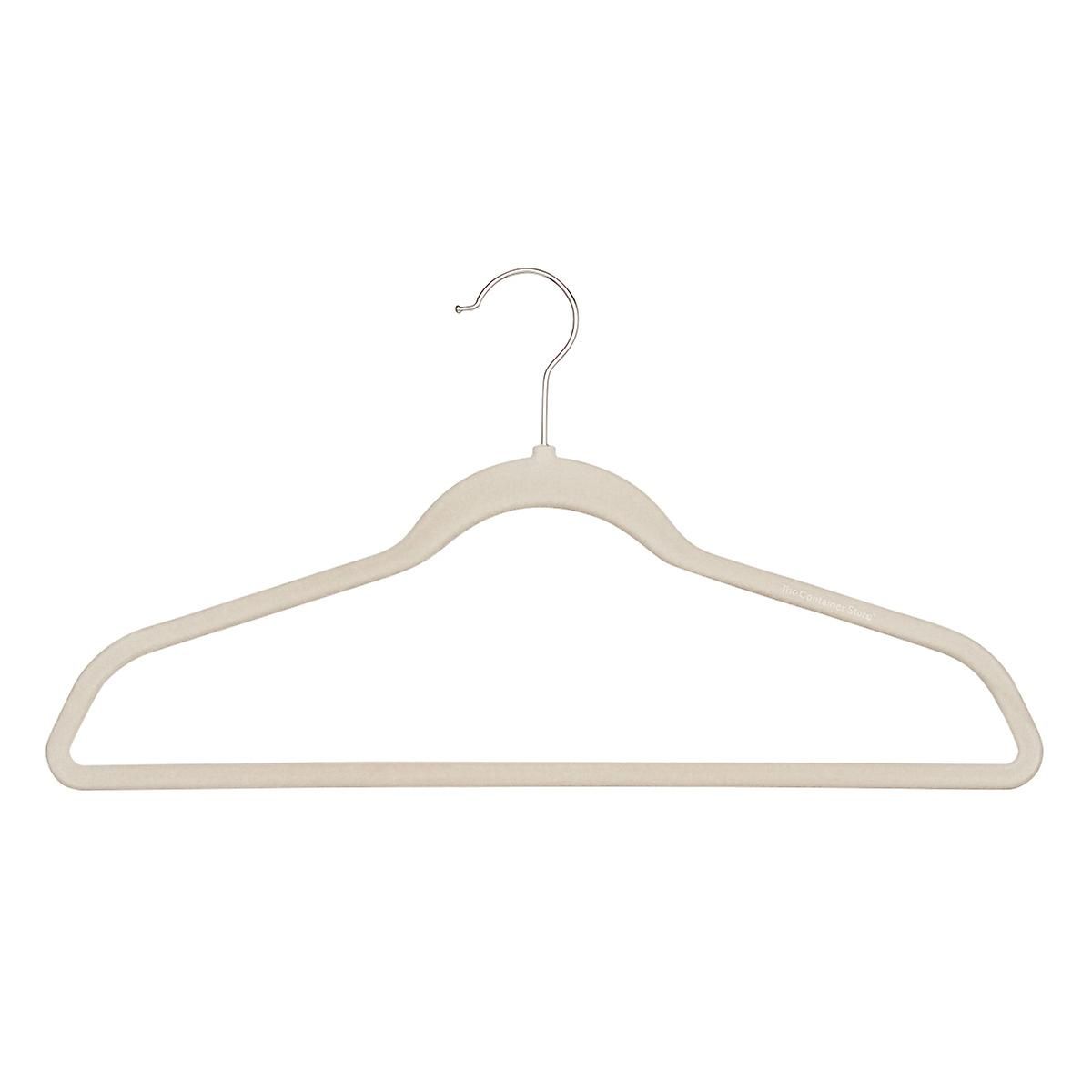 Premium Non-Slip Velvet Suit Hangers Taupe Pkg/10 | The Container Store