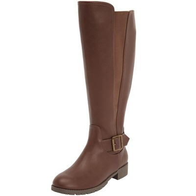 Comfortview The Milan Tall Wide Calf Boot - 9 1/2 W, Medium Brown (Wide Widths Available) | Target