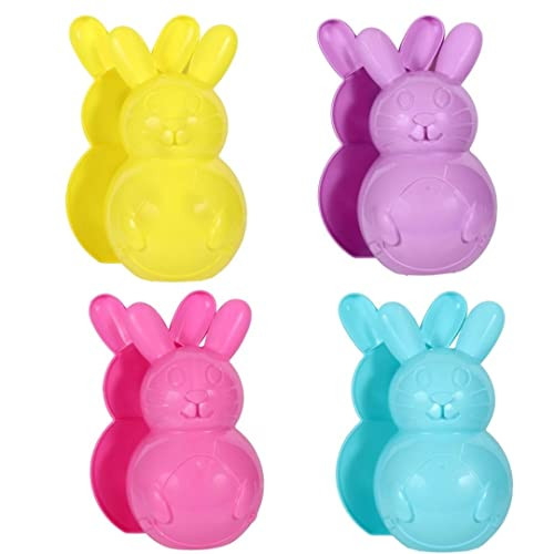 Easter Bunny Fillable Container Bunny Shaped 10 inches (4pcs) Set of 4 Colors Blue Yellow Pink & Purple Perfect for Easter Spring Basket Fillers Easter Eggs Hunt Basket Stuffers | Amazon (US)