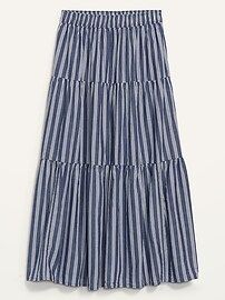 Tiered Striped Maxi Skirt for Women | Old Navy (US)