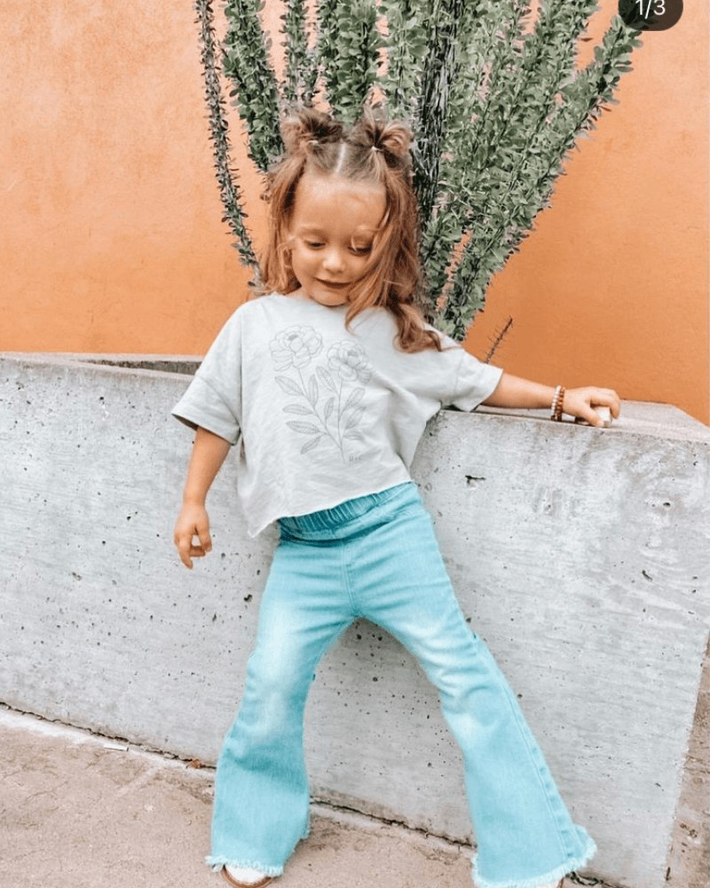 Sophie Denim Bell Bottoms - Light Wash | Bailey's Blossoms