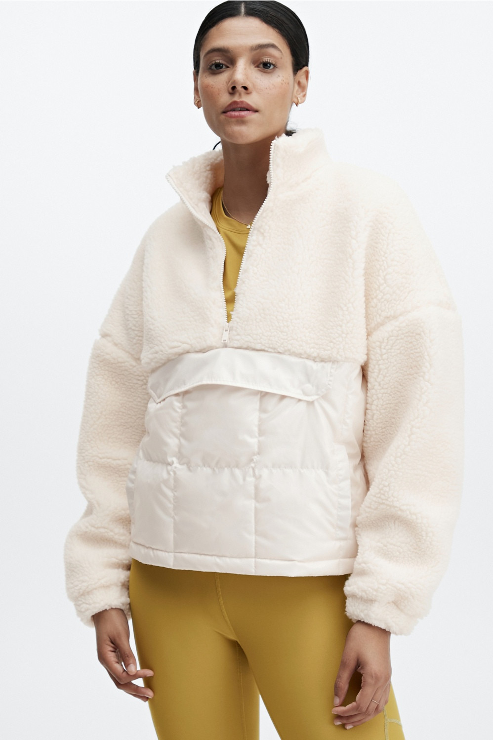 Nelly Mixed Media Half Zip | Fabletics - North America