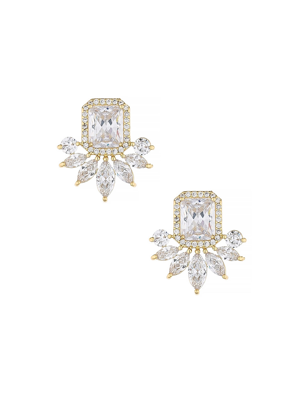 Shine Crystal 18K Gold-Plated Stud Earrings | Saks Fifth Avenue