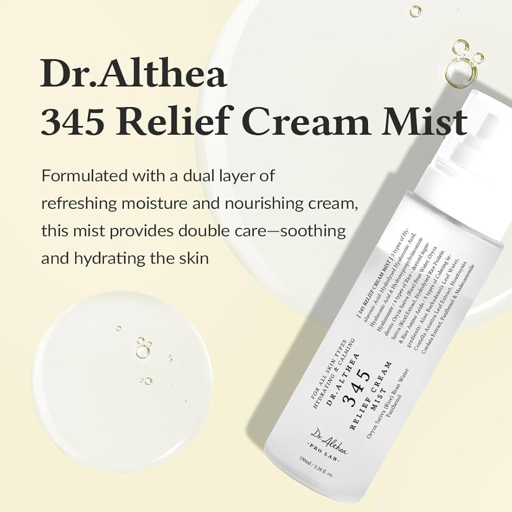 Dr.Althea 345 Relief Cream Mist | Hydrating Facial Mist with Rice Extract | Soothing Care for Sen... | Amazon (US)