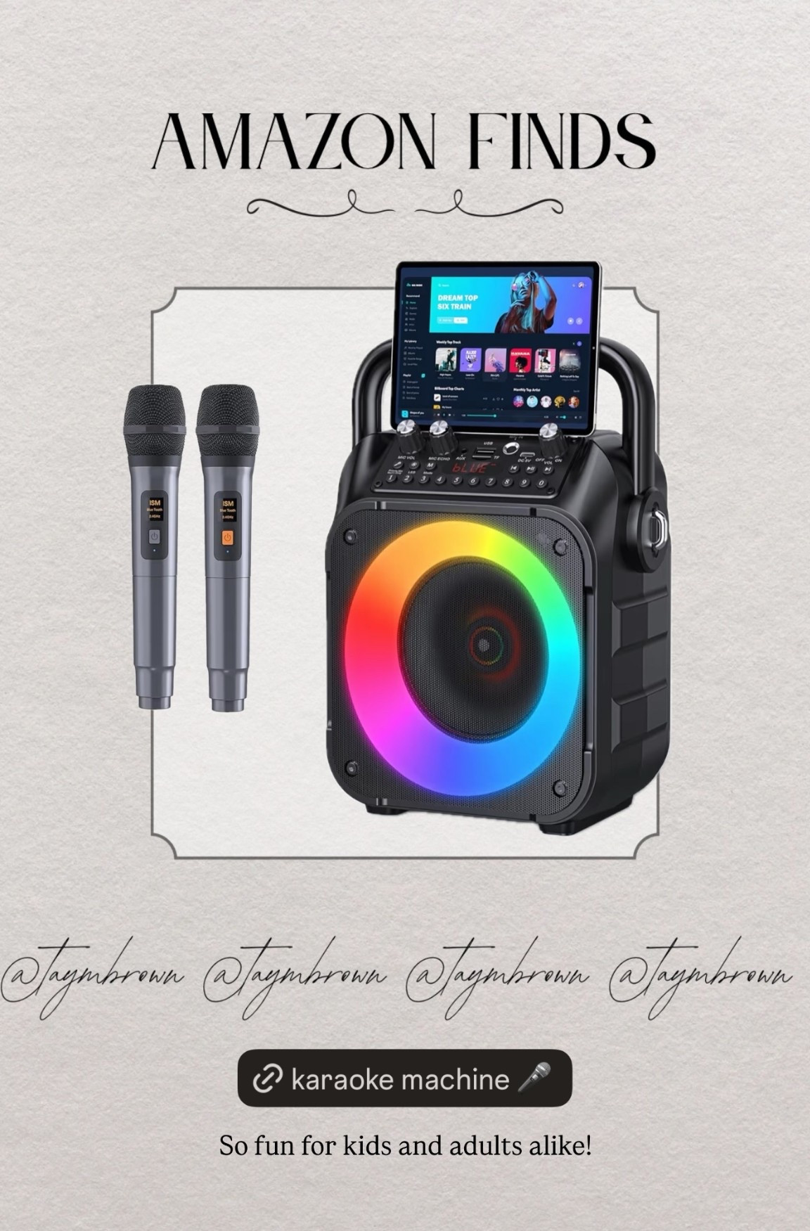 Karaoke machine on sale for $62! 

#LTKHome #LTKGiftGuide #LTKKids