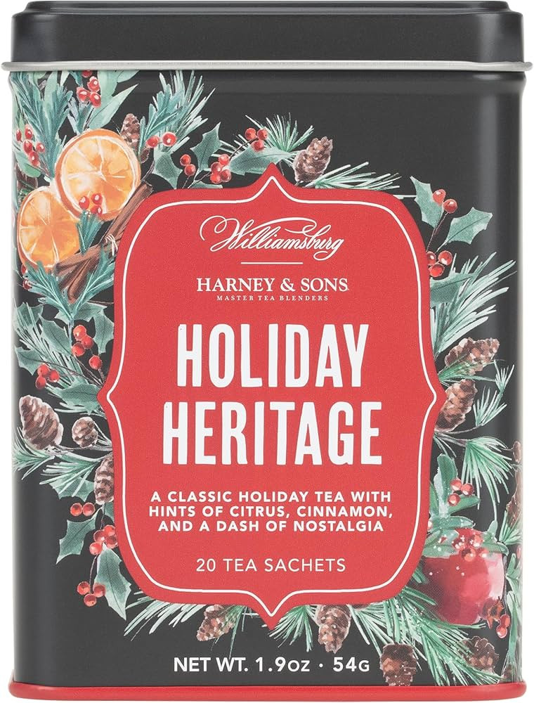 Harney & Sons Holiday Heritage Colonial Williamsburg Blend | Black Tea with Warm Apple, Cinnamon,... | Amazon (US)