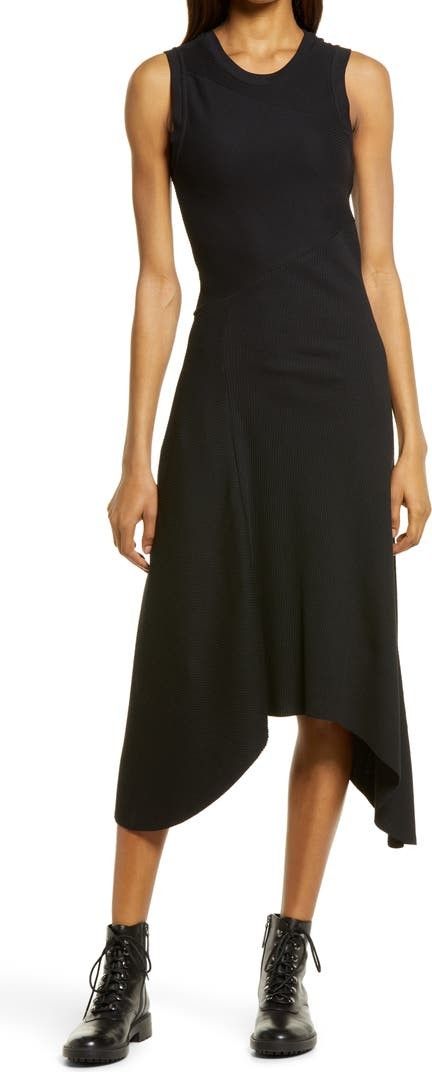 AllSaints Gia Sleeveless Rib Maxi Dress Black Dress Dresses Summer Dress Outfits Business Casual | Nordstrom
