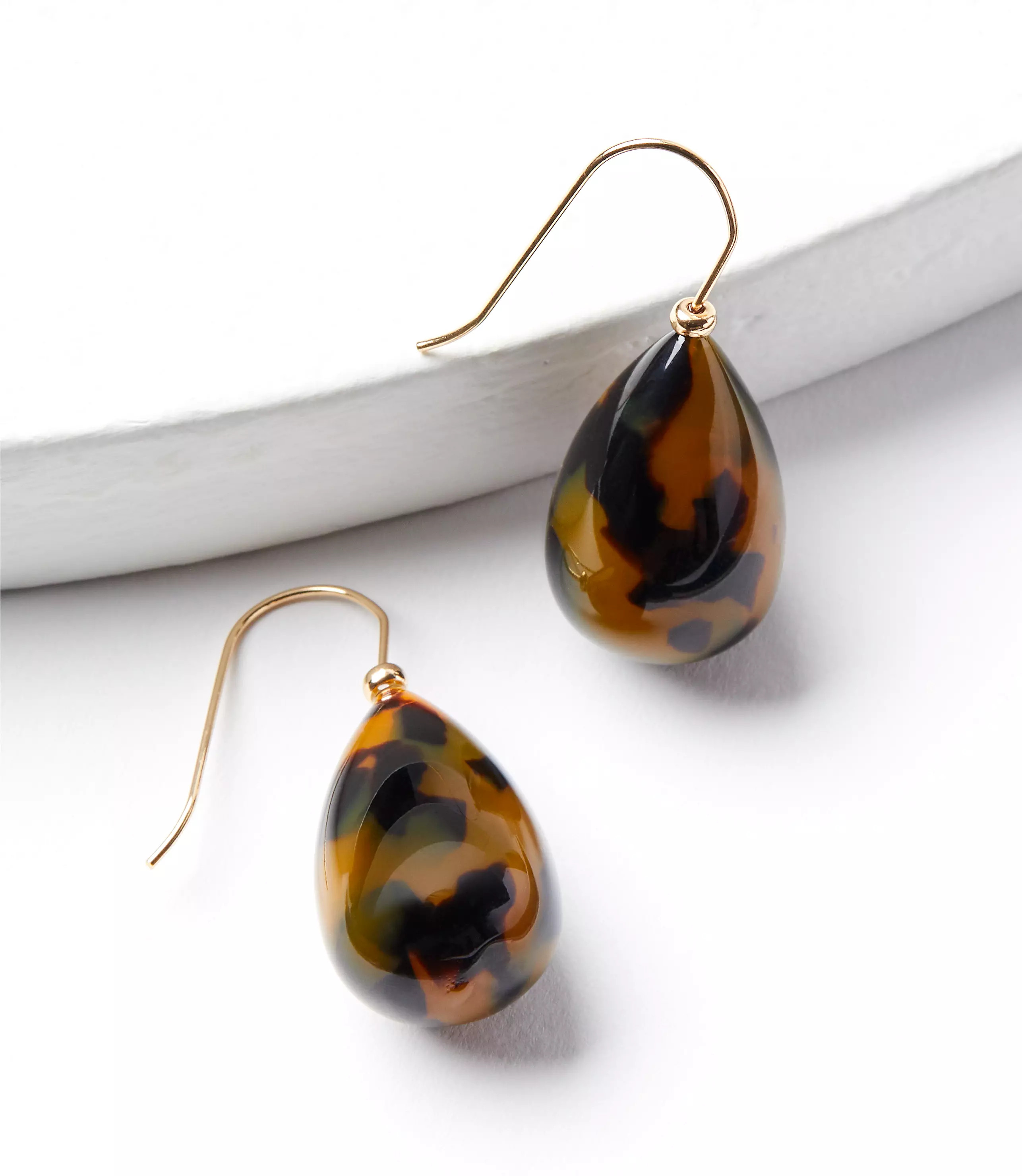 Tortoiseshell Print Teardrop Earrings | LOFT